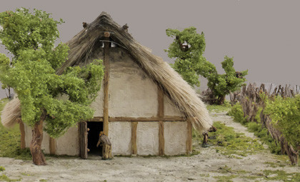 Rekonstruktion Langhaus Vorderansicht, Auhof Mainburg