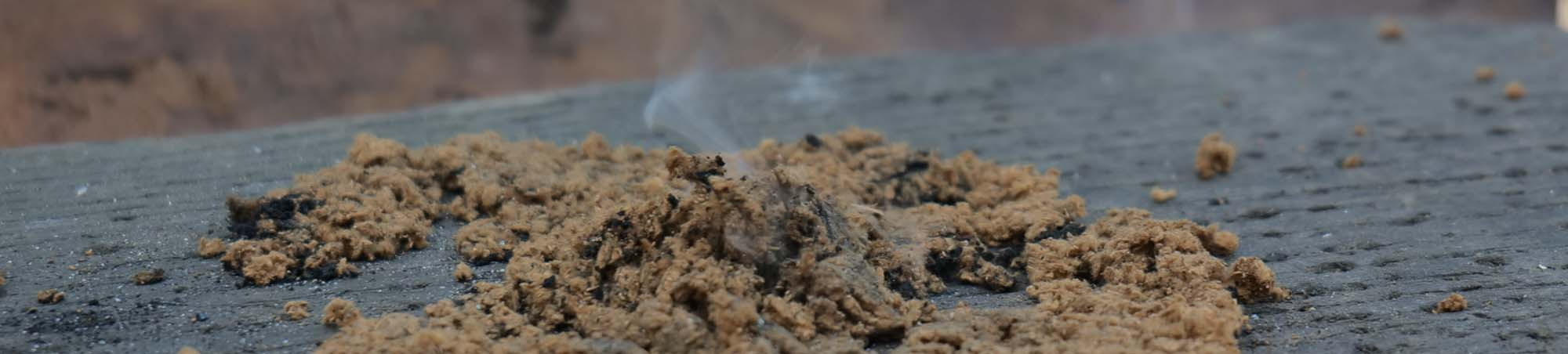 Im Zunderschwamm aufgefangener und genährter Funke.