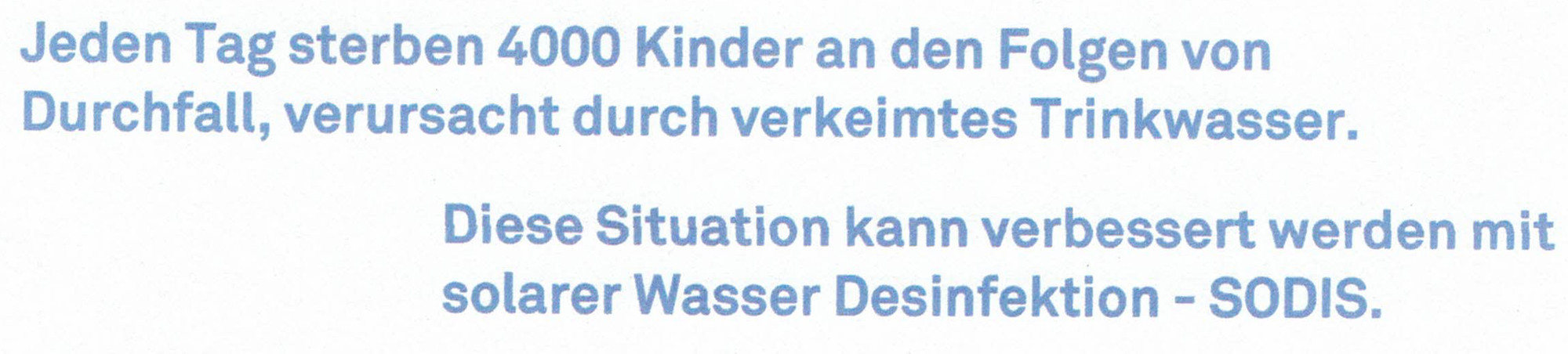 Zielformulierung des Projektes SODIS