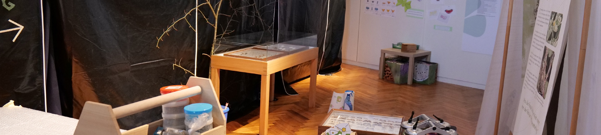 Interior Ausstellungsaufbau -- Handwerkszeug und Exponate 